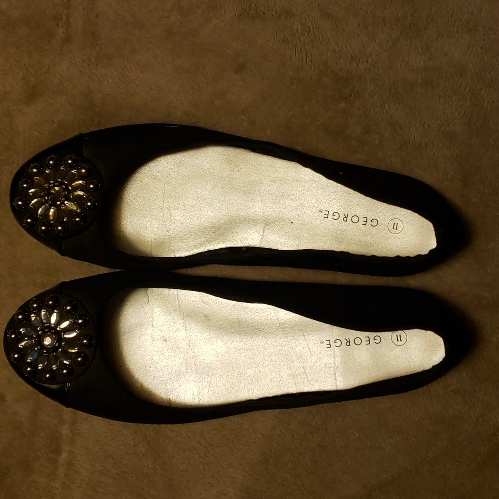 George sz 11 black flats